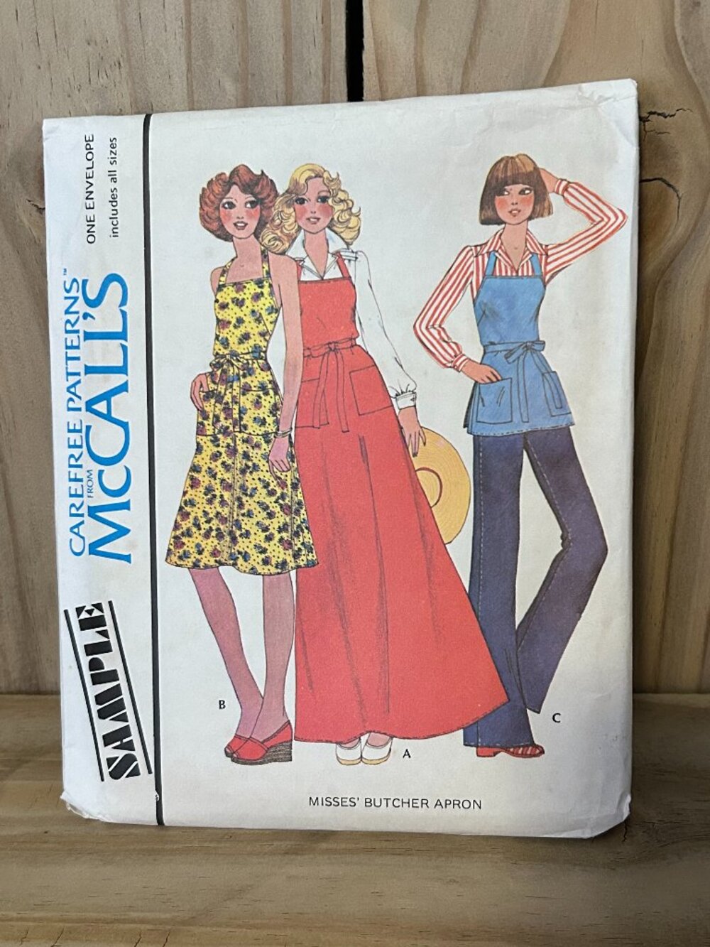Vintage McCall's SAMPLE Pattern Misses' Butcher Apron All Sizes